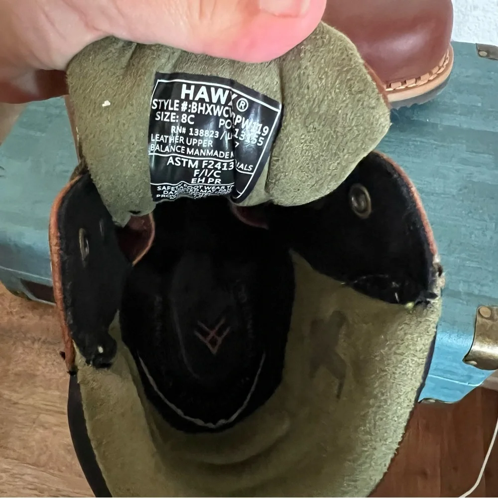 Hawx Men's BHXWCWRPW119 Crew Chief Safety Waterproof Comp Toe Work Boots Sz 8C